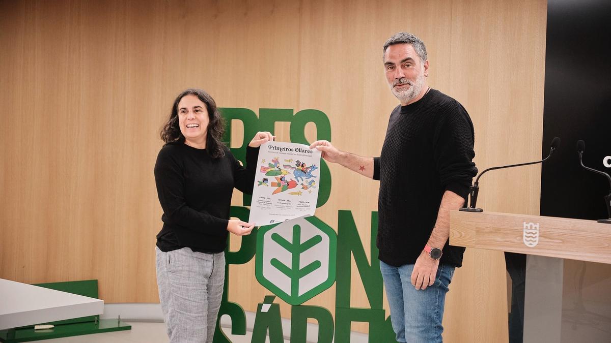 El edil de Cultura, Demetrio Gómez, y Olalla Márquez, del Cineclube Pontevedra, presentaron ayer el ciclo.