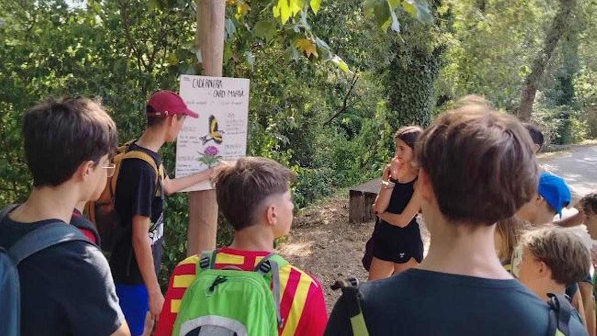 Els infants del casal la Geneta de Girona donen vida a una ruta ecològica a Sant Daniel
