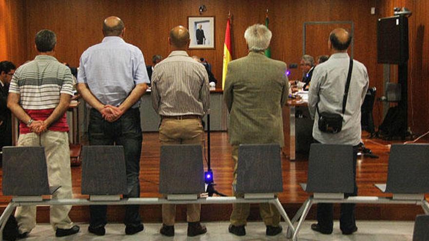 Los acusados en una de las sesiones del juicio.