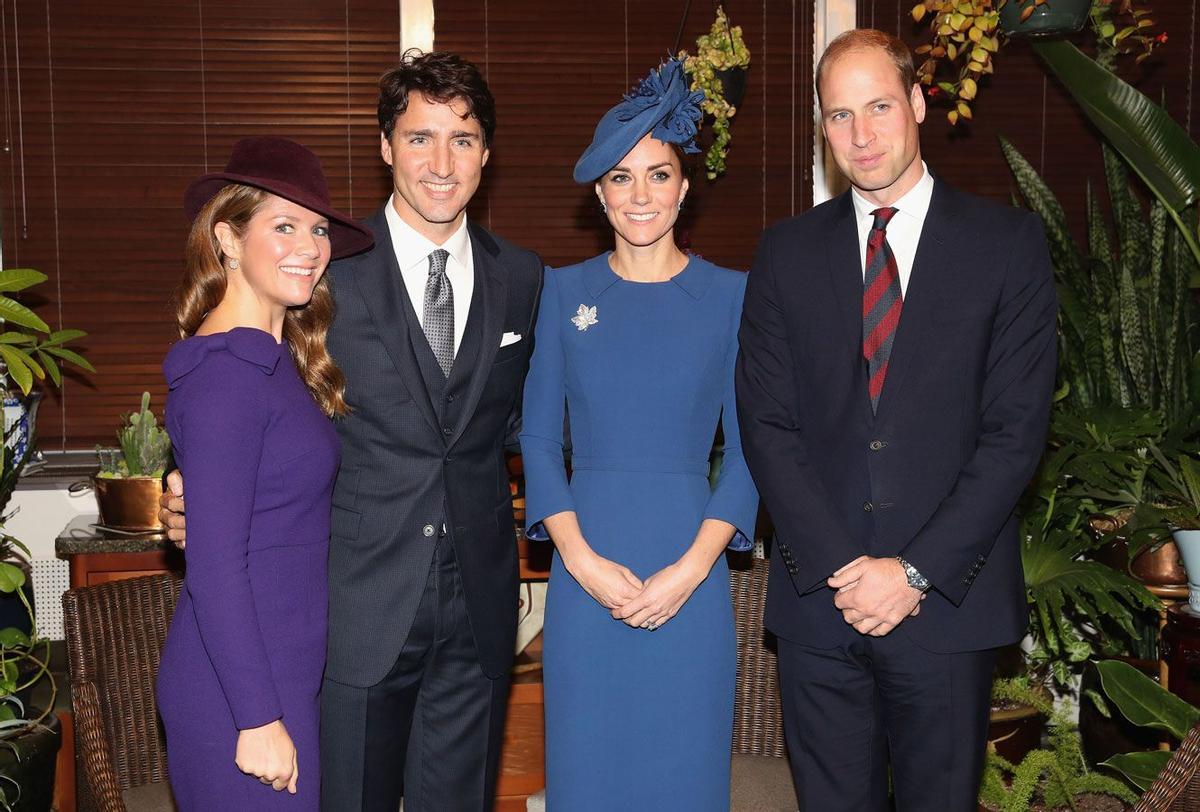 Viaje de los Duques de Cambridge a Canadá: los Príncipes junto con Justin Trudeau y Sophie Gregoire