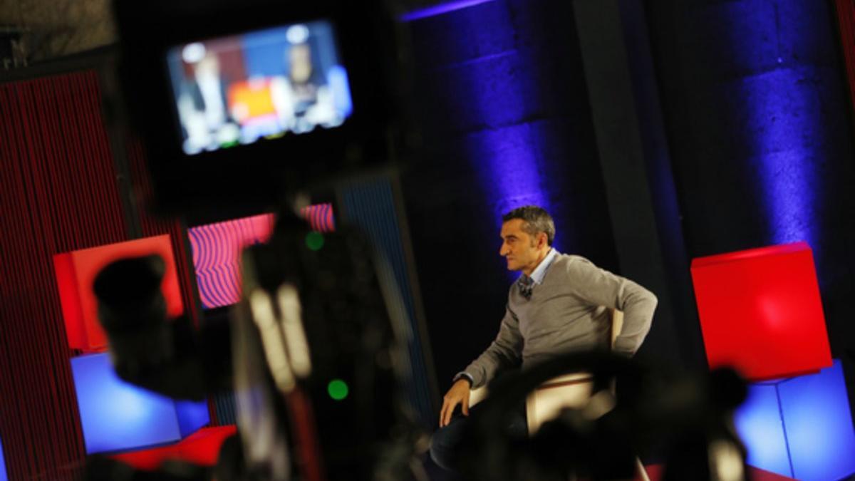 Valverde, en la entrevista navideña que concedió a Barça TV.