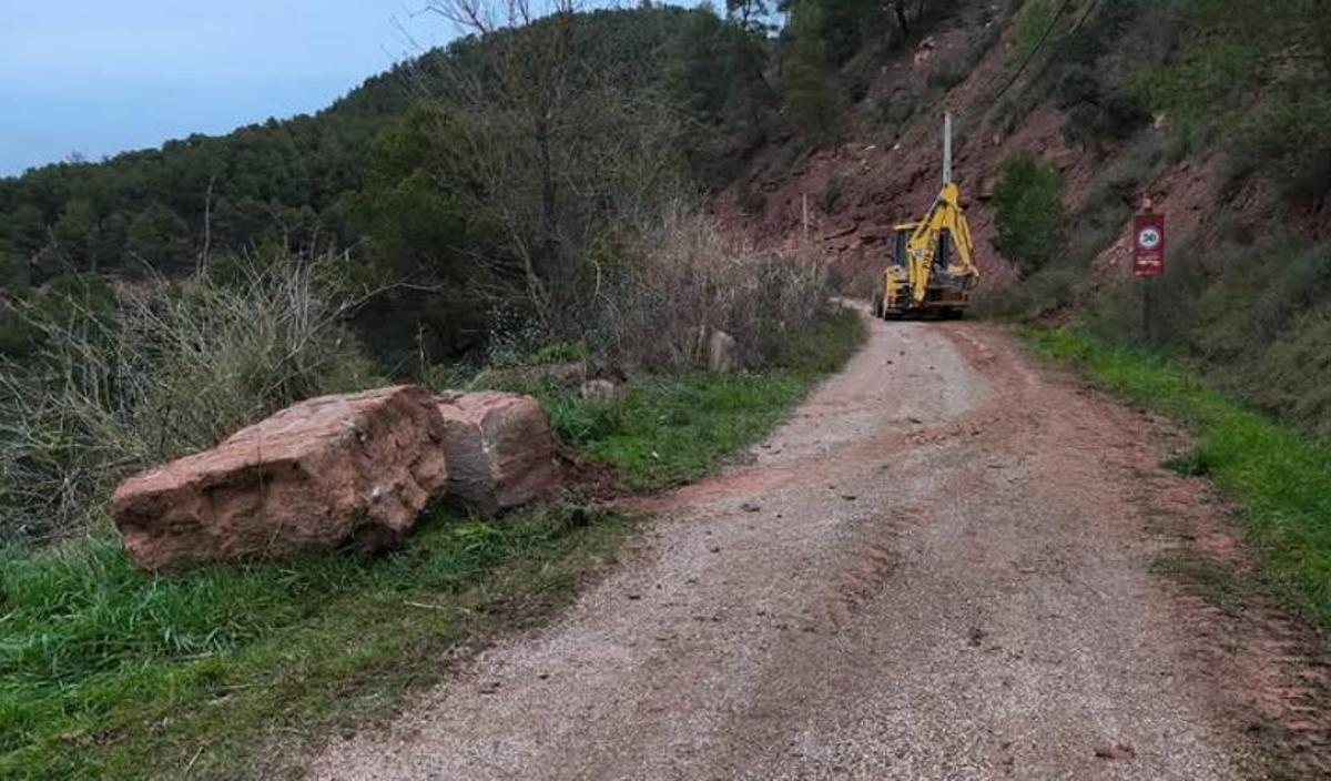 Esllavissada al municipi de Jorba a causa dels últims temporals