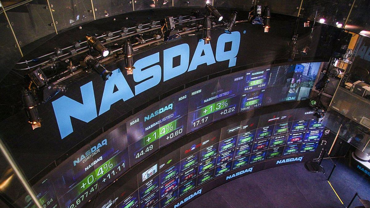 Pantallas del Nasdaq, el índice en el que cotizan las principales empresas tecnológicas.