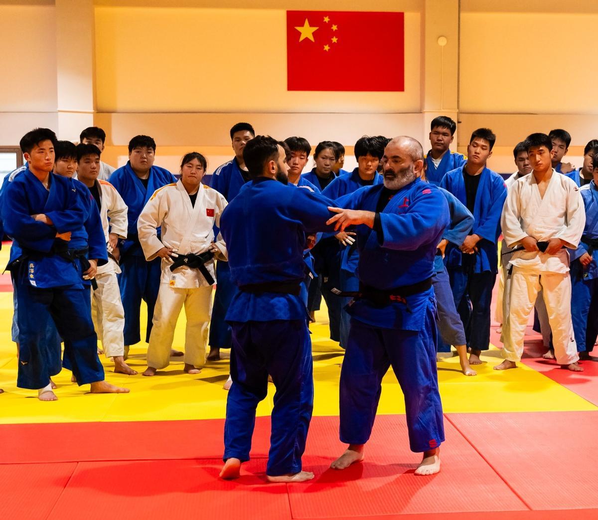 Felipe Sánchez, durante una clase en el Centro de Alto Rendimiento de Shanghai.