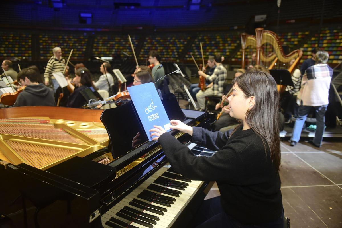 Ensayo del Concierto por la Paz del proyecto educativo Chorus en el Coliseum