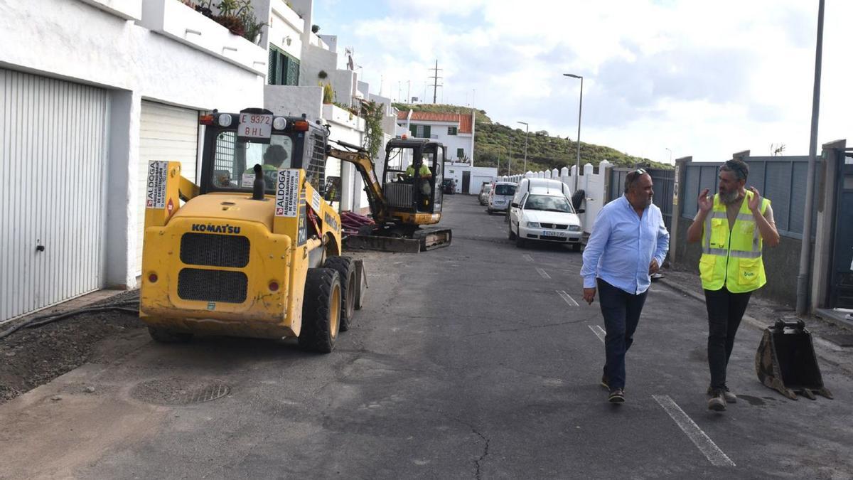 Una visita del alcalde a las obras.