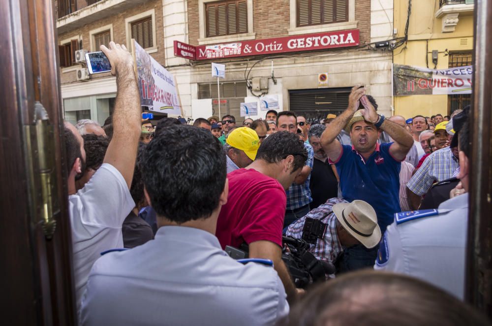 Tensión en la protesta de los agricultores