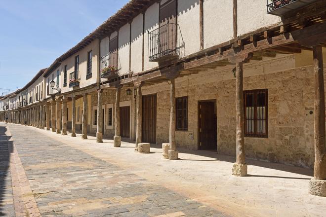 Soportales de Ampudia, provincia de Palencia, tierra hermosa y olvidada