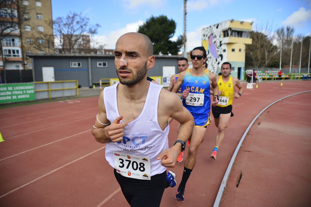 Pruebas de atletismo nacional en la pista de atletismo de Cartagena este domingo