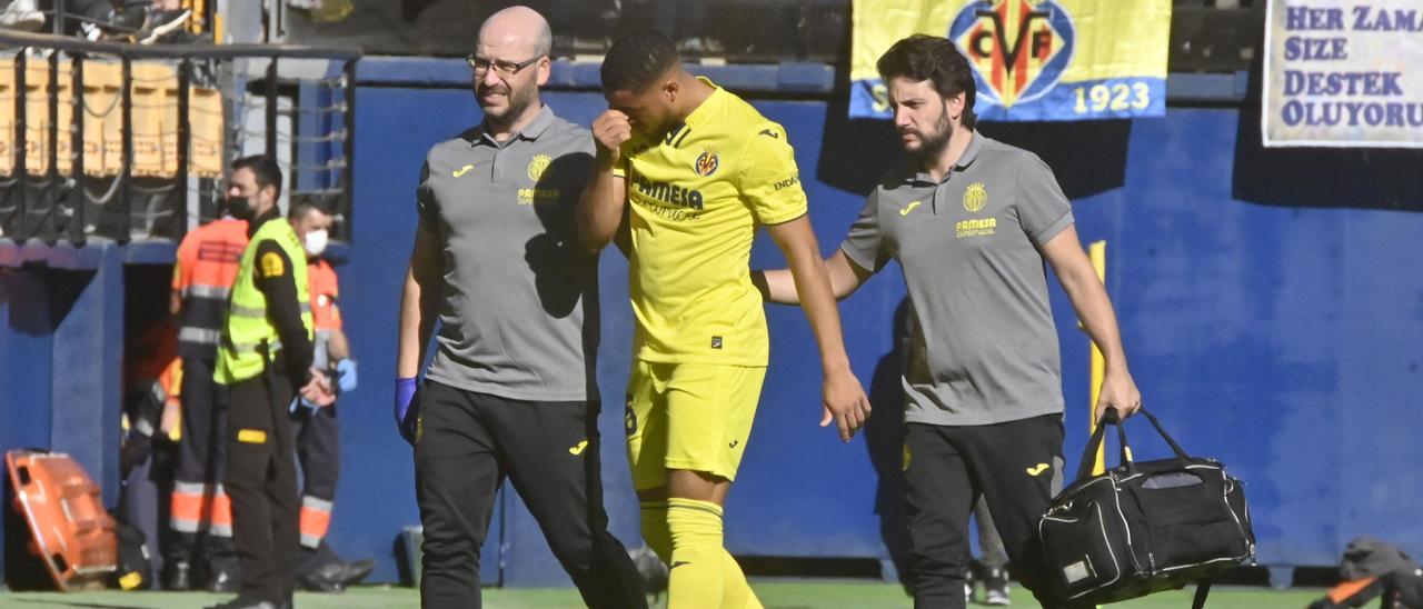 Arnaut Danjuma se marchó ofuscado tras su lesión en el partido del Villarreal ante el Getafe.