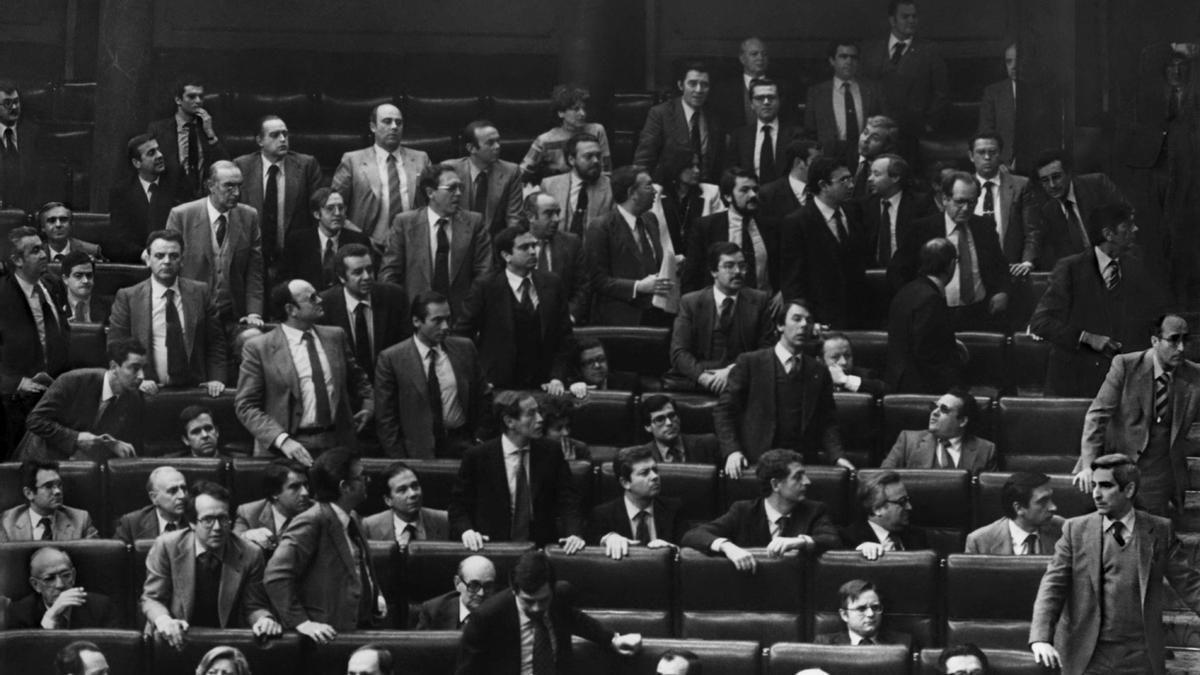 Diputados del Congreso en el 23F