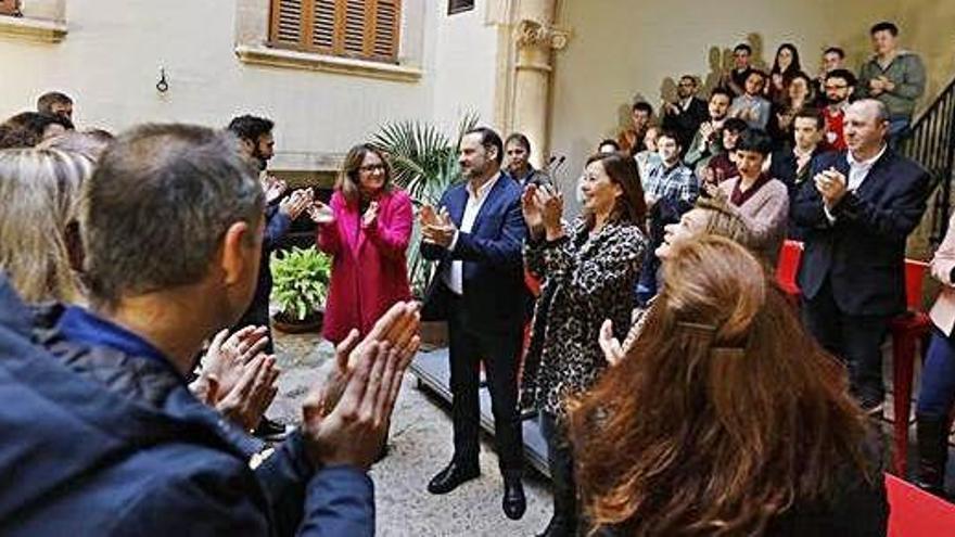 Imagen del acto del ministro Ábalos y la presidenta Armengol con la militancia socialista.