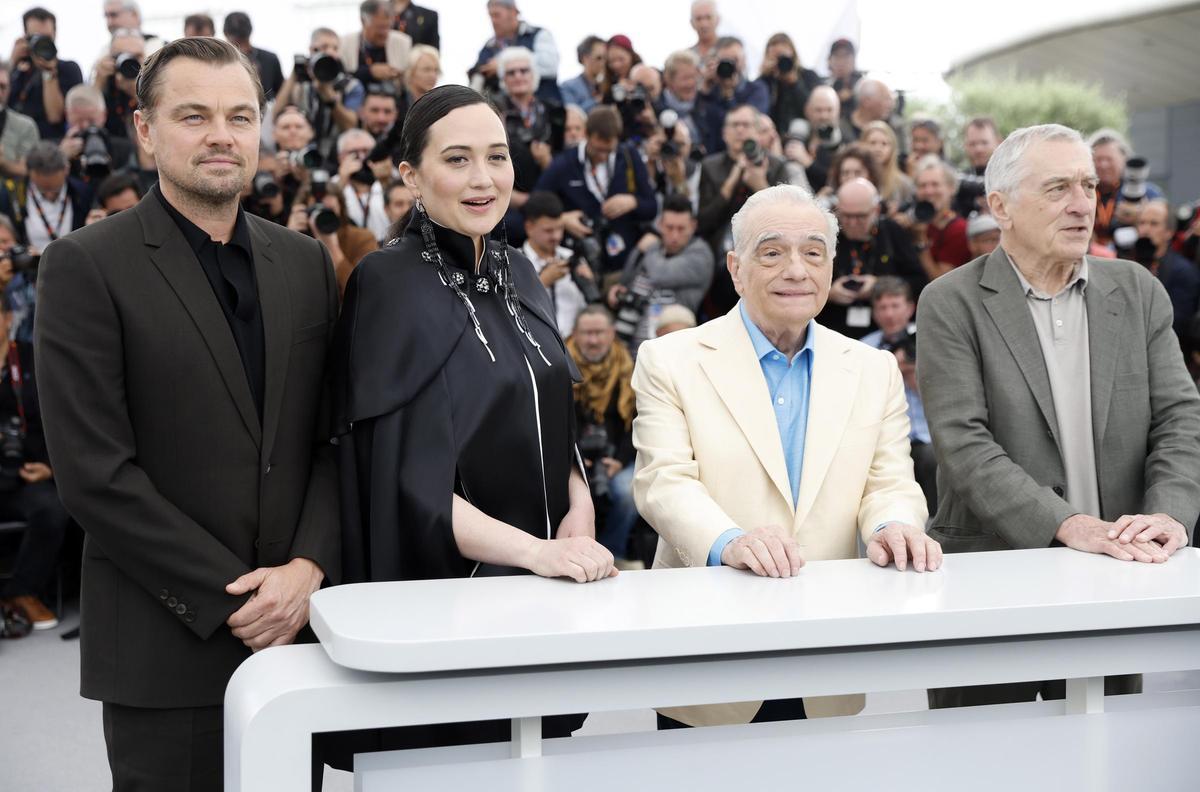 Scorsese y el equipo de la película en el Festival de Cannes.