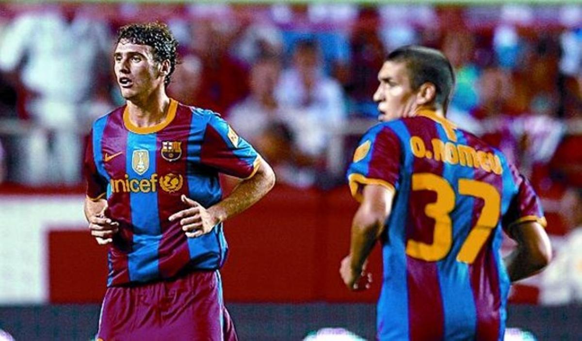 Sergi Gómez i Oriol Romeu, ahir al Sánchez Pizjuán. Sergi Gómez i Oriol Romeu, ahir al Sánchez Pizjuán.