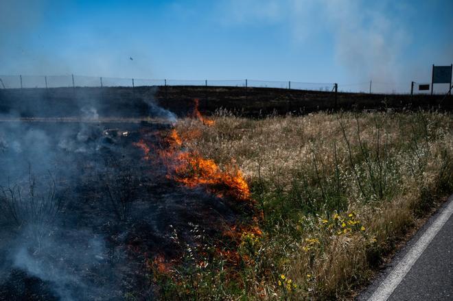 Fotogalería | Las imágenes del fuego en Cáceres el Viejo