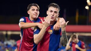 Toni Fernández y Víctor Barberá, goleadores del Barça Atlètic ante el Ourense