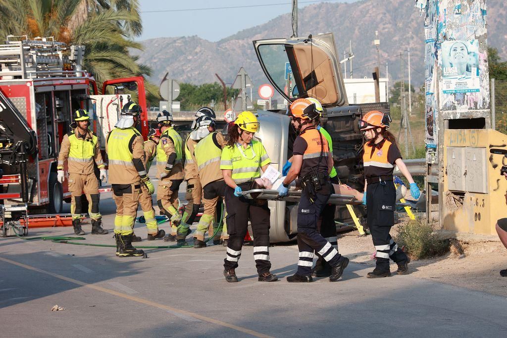 Así ha sido el simulacro de Emergencias con una treintena de víctimas en Murcia