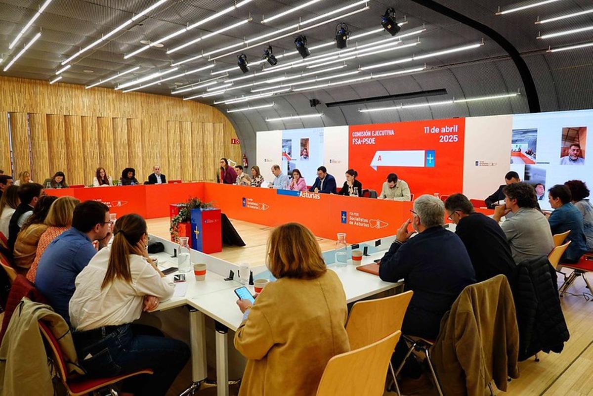 Imagen de una pasada reunión de la Ejecutiva de la FSA