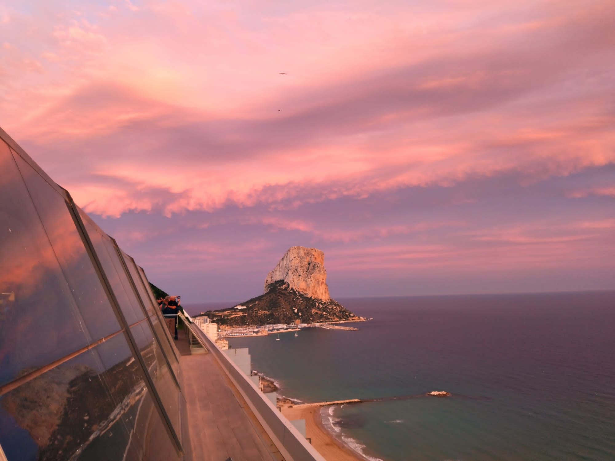 El atardecer más viral de Calp