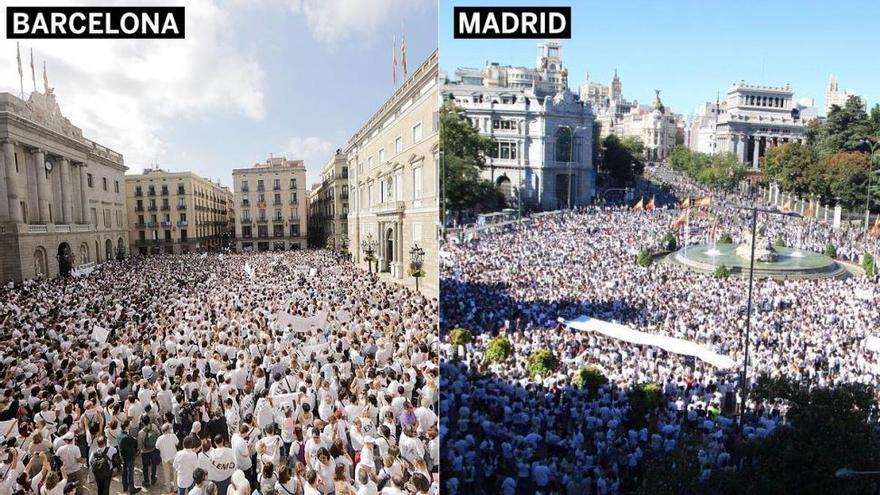 Miles de personas se visten de blanco en toda España para pedir diálogo