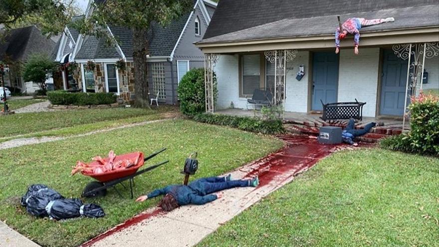 Una macabra decoración de Halloween moviliza a la policía de Dallas