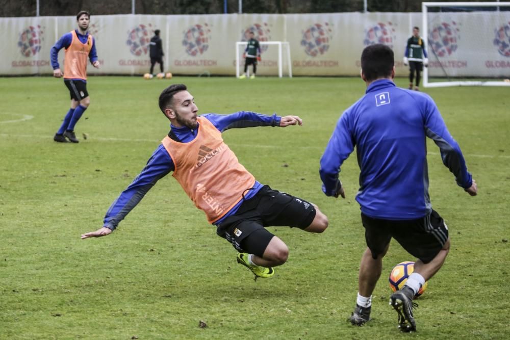 Tensión en el entrenamiento del Real Oviedo