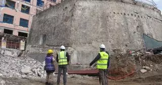 Hallan una necrópolis medieval en las obras del hotel El Fuerte