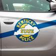 Archivo - El logotipo de la Policía Estatal de Kentucky en un vehículo patrulla