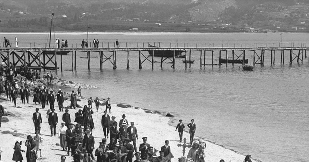 Peirao de madeira en 1926. Arquivo Pacheco de Vigo cedida á Agrupación Cultural Nós. | AC NÓS