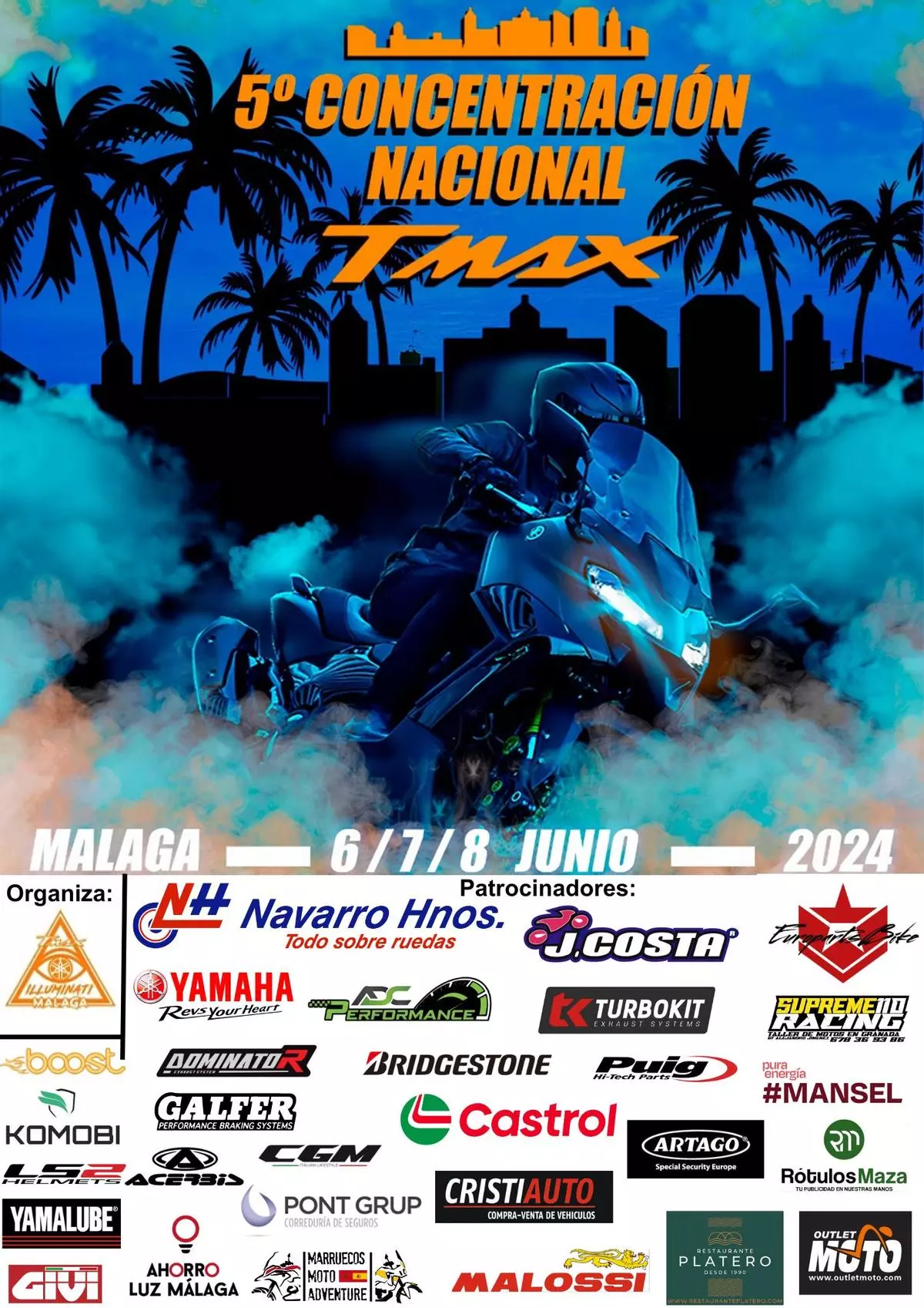 Málaga reunirá a aficionados de las motos Yamaha TMAX a nivel Nacional