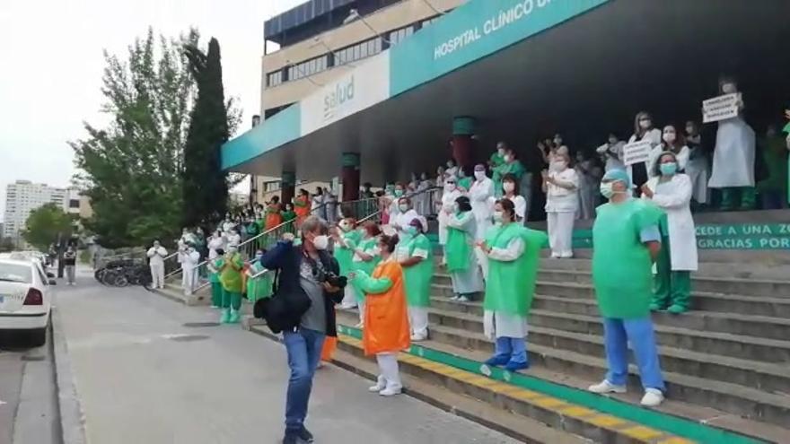 Protesta de los sanitarios pidiendo la dimisión de Ventura