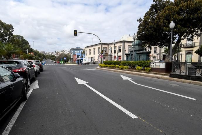 25-03-20 LAS PALMAS DE GRAN CANARIA. CIUDAD. LAS PALMAS DE GRAN CANARIA. Recorrido por la ciudad para vera su desolación.   Fotos: Juan Castro.  | 25/03/2020 | Fotógrafo: Juan Carlos Castro