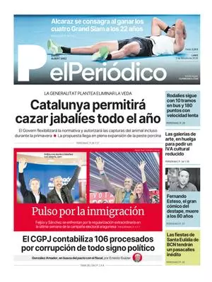 La portada de EL PERIÓDICO del 2 de febrero de 2026