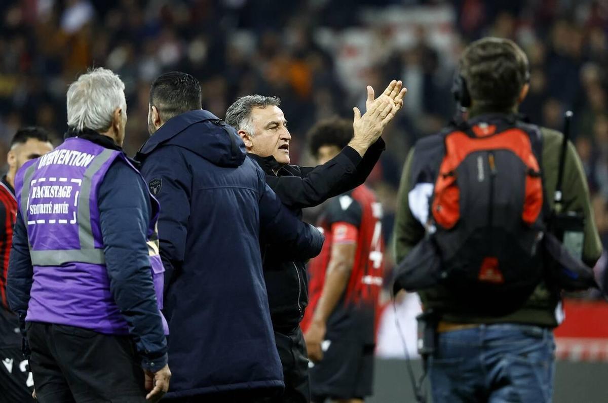Galtier se enfrentó a los ultras del Niza
