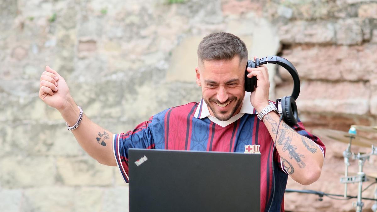 Dj Sixo a la plaça d'Europa de Manresa, avui