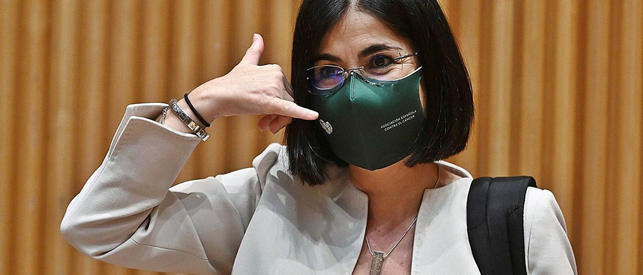 Comparecencia de la titular de Sanidad, Carolina Darias, en Comisión del Congreso meses atrás. | | FERNANDO VILLAR