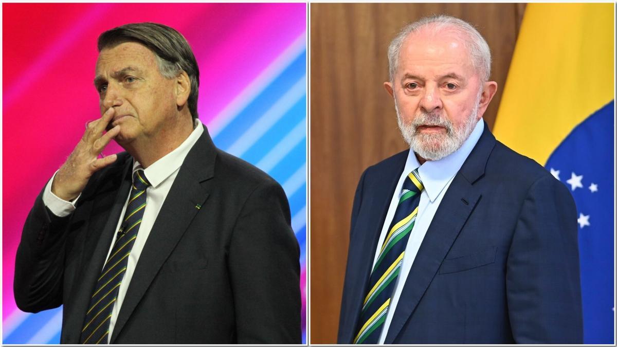 El expresidente de Brasil Jair Bolsonaro y el actual mandatario, Luiz Inácio Lula da Silva.