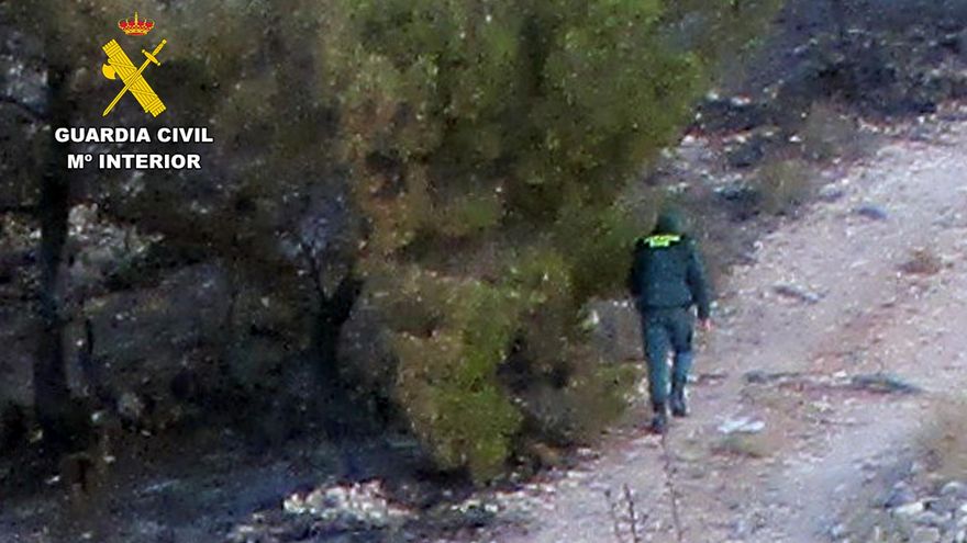 La Guardia Civil ha investigado la zona del incendio.