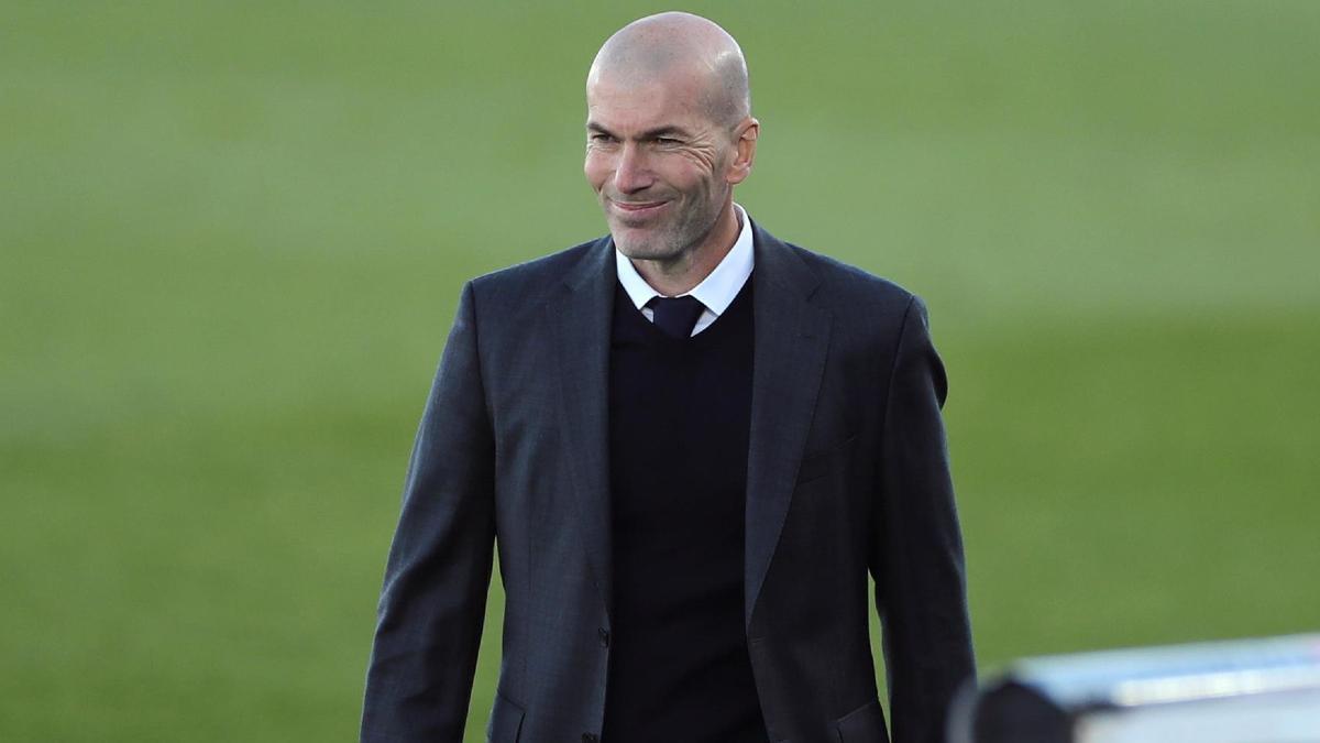 Zidane, durante un partido del Madrid