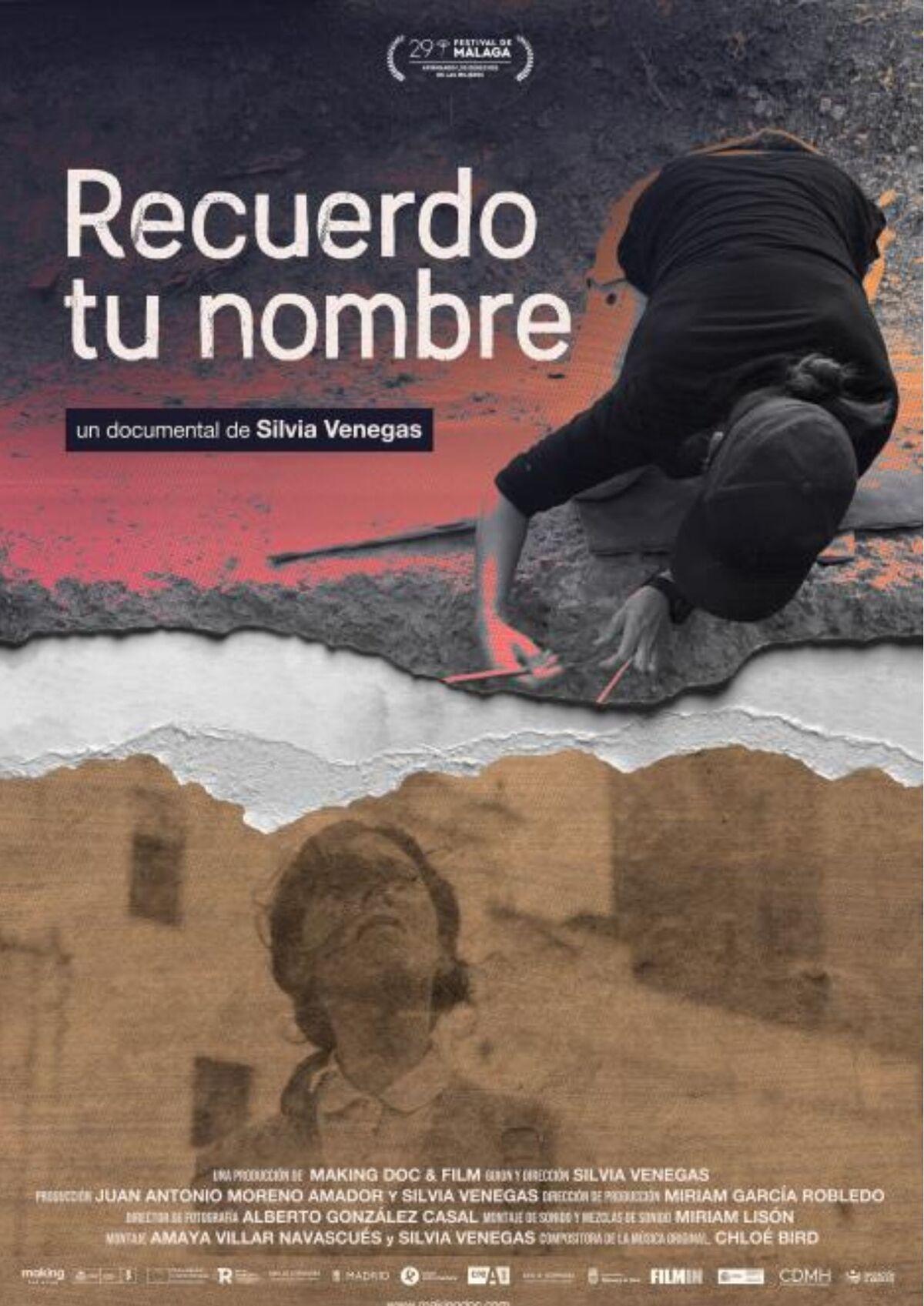 Cartel del documental de Silvia Venegas, 'Recuerdo tu nombre'.