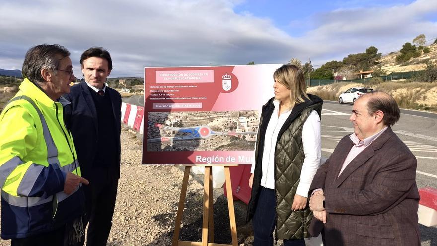 Comienza la construcción de una glorieta en la carretera de El Portús para reducir la siniestralidad