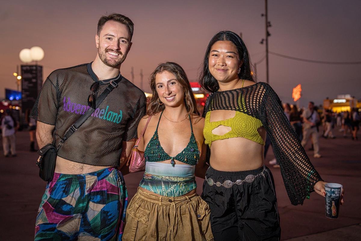 Michelle, Madison y Kyle, de Nueva York, en el Primavera Sound