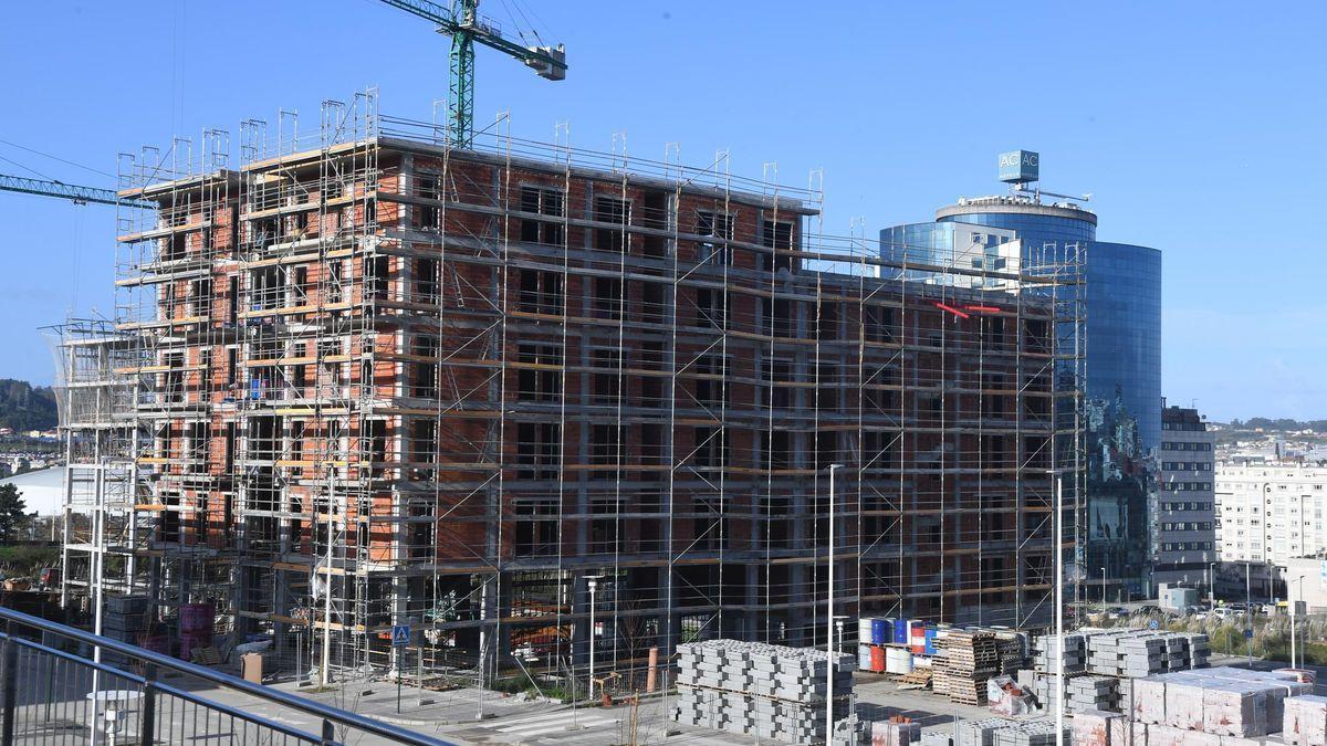 Construcción de un edificio de 40 pisos en A Coruña