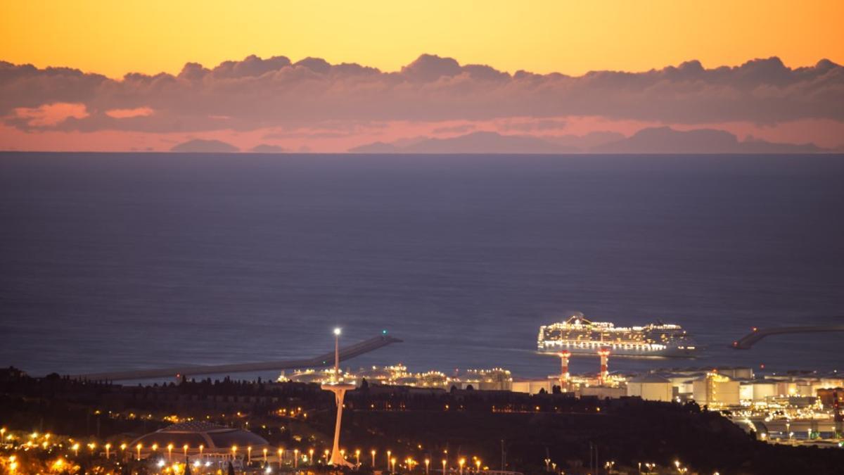 Mallorca vista desde Barcelona el 22 de noviembre de 2025