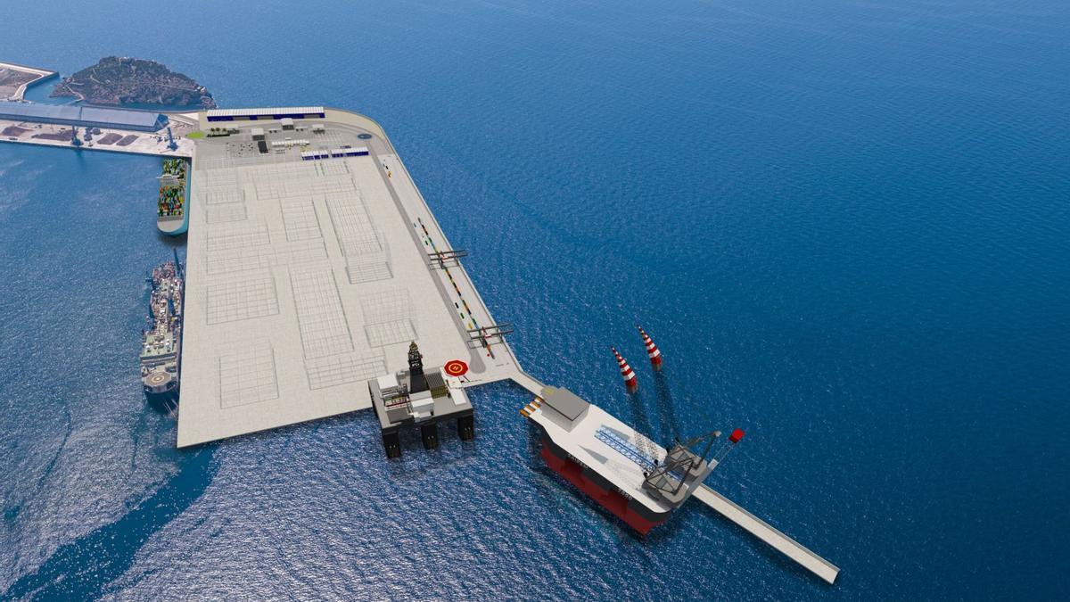 Así será la nueva terminal marítima polivalente del Puerto de Cartagena. | A.P.C.