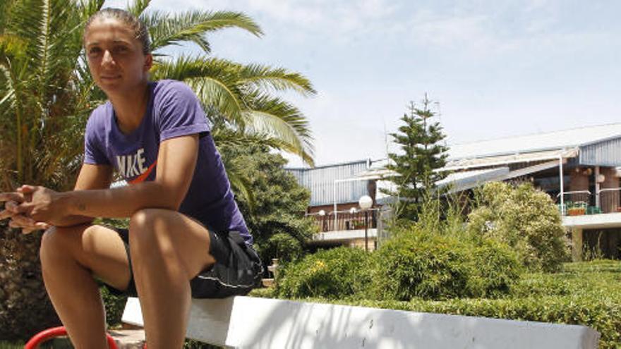 Sara Errani, en las instalaciones de TenisVal, en Silla.