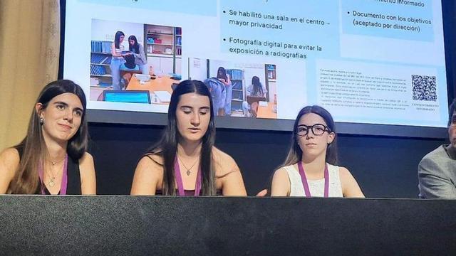 Dos de las tres integrantes del grupo, María Ahedo y Nahia Pascual, son de la localidad de Cortes. | SERVICIO ESPECIAL