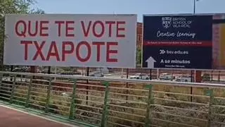 La Junta Electoral ordena retirar las vallas publicitarias con el lema 'Que te vote Txapote' en Castelló