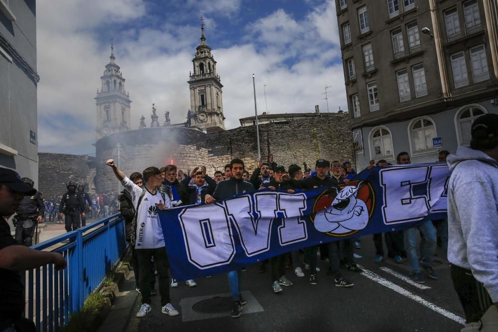 El oviedismo tiñe Lugo de azul