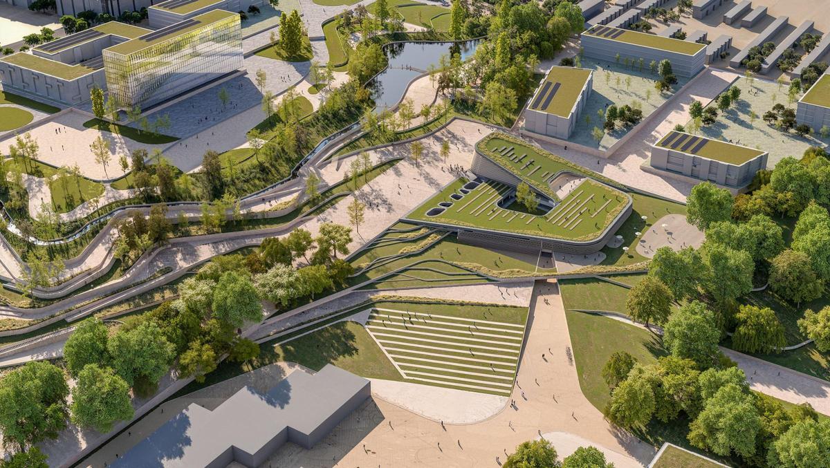 Recreación de una imagen cenital del DAT Alierta de Zaragoza.